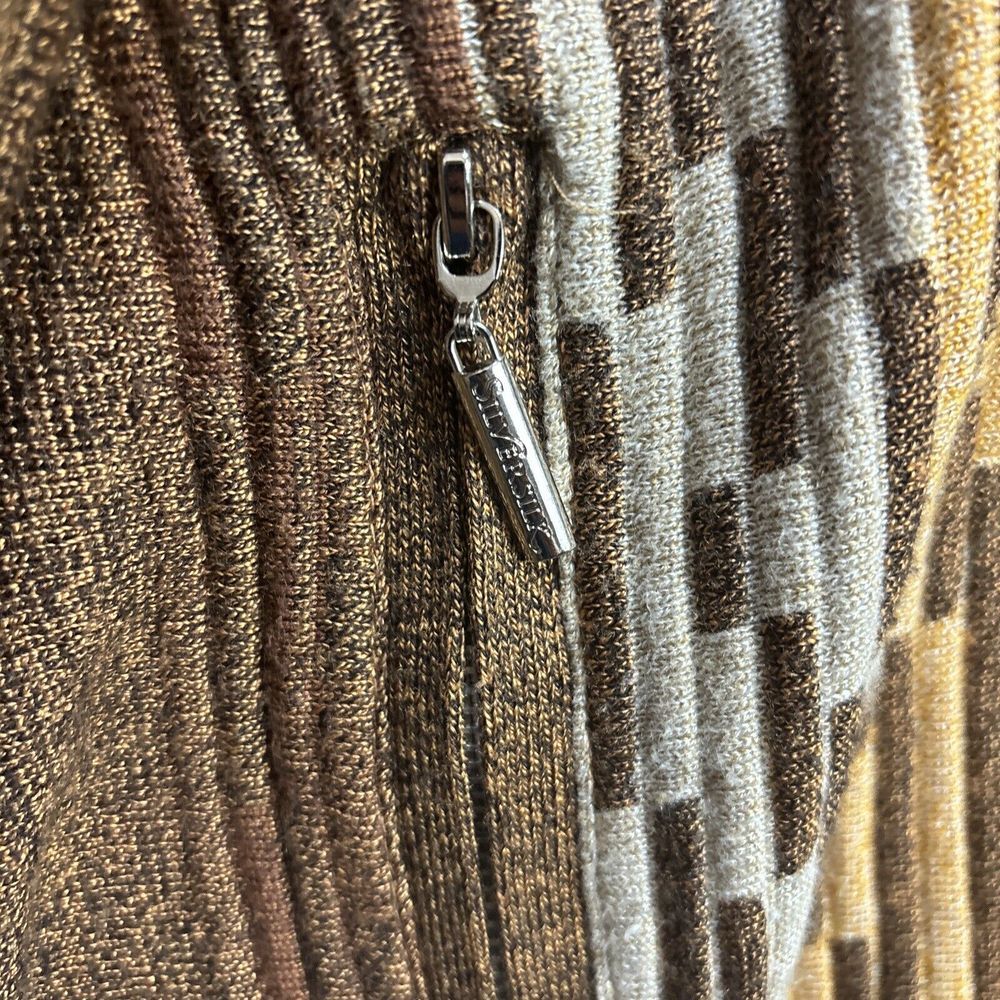 Vintage Men SILVERSILK Fancy Thick Sweater Jacket Zipper Pockets Mock Neck - Picture 2 of 10